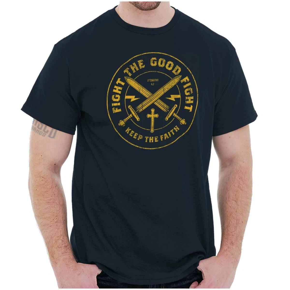 Christian Fight the Good Fight Keep Faith Womens or Mens Crewneck T Shirt Tee S