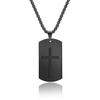 European and American Brand Necklace Simple Cross Pendant Men Hip Hop Dog Tag