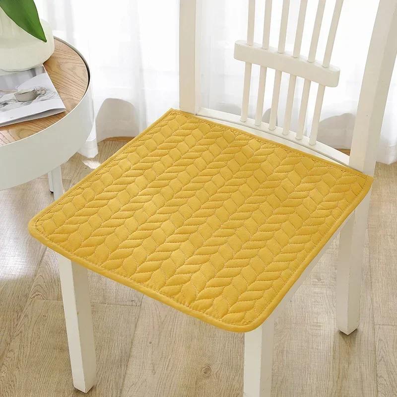 2 Pcs Four Season Universal Office Cushion Anti Slip Pure Cotton Simple Chair Cover Dining Computer Seat Cushion Chair Cushions