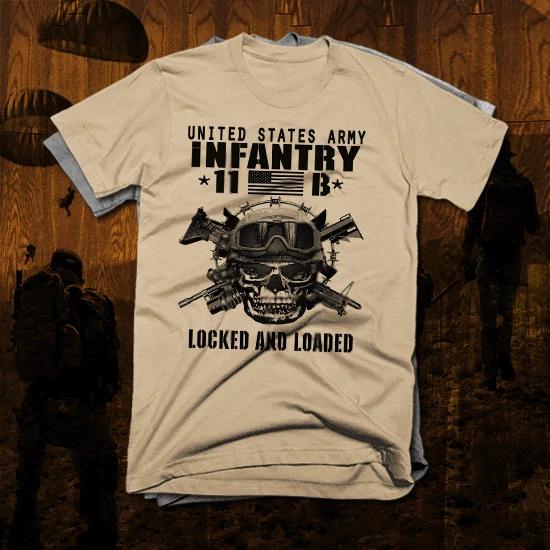 Army infantry t-shirt 11 Bravo Iraq Afghan War Combat Veteran Military new tee S