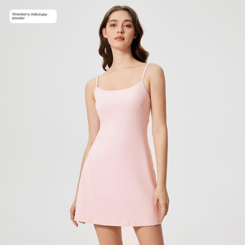 

Внешняя торговля Новый пояс Нагрудная накладка Сексуальная красивая спина Слинг Защита от засветов Юбка для йоги и тенниса Фитнес-мяч Спортивное платье Женское Летнее Strawberry milkshake powder 10 (60.00 kg-67.50 kg