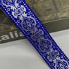 Silver Glitter Embroidery Ribbon Trim Vintage Ethnic Boho Floral Fabric Ribbon Trim Traditional Chinese Pattern Spun Silver
