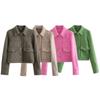 Fashion Jackets for Womens Autumn Fashion Solid Front Pockets Button Long Sleeve Jacket Elegant Woman Casual Outerwear Coat