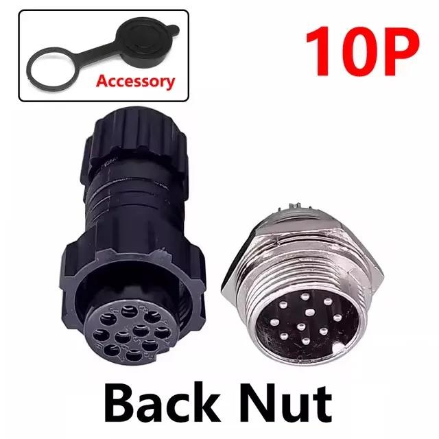 5/20Sets GX16 Aviation Connector M16 Waterproof Back Nut Docking Male&Female Plug And Socket 2/3/4pin 5pin 6pin 7pin 8pin 9pin
