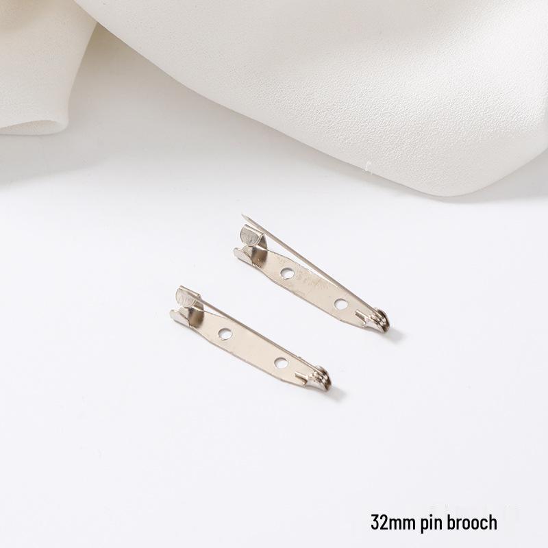 Safety Pin Brooch Base with Locking Head for Handmade DIY Corsage & Sweater Button Accessories