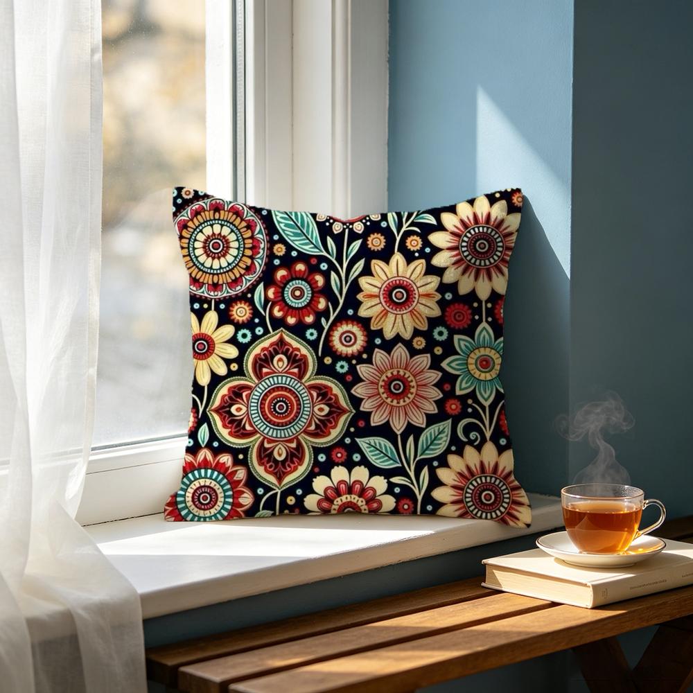 EEthnic Mandala Vintage Seamless Pattern Cushion Cover Cushion Cover Set Pcs x x x Pillowcase Decorative Sofa Home