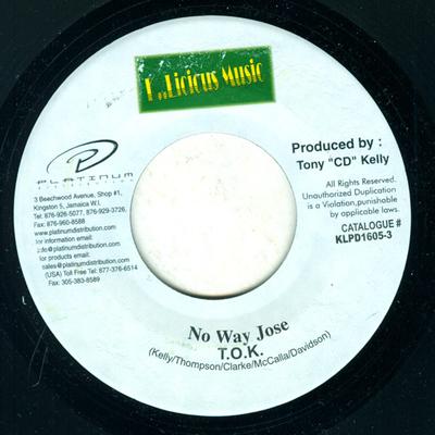 Disque 7 pouces T.O.K. / MESSAGERIE VOCALE - Pas question José / Bounce Hard KLPD16053 K..Licious Musi 2003 Jamaïque Reggae, Ska & Dub Occasion