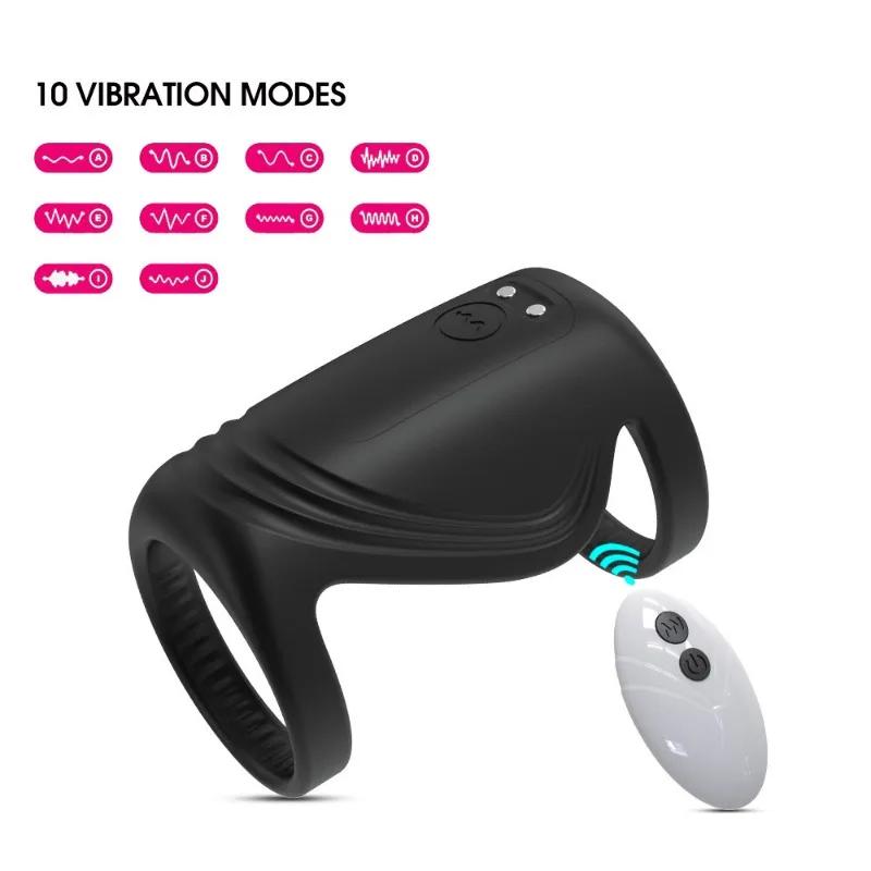 Wearable Sleeve for Penis Cock Ring Vibrator Sex Toys for Adults Vibrating Rings Penis Delay Trainer Stimulator Men Sexy Toys
