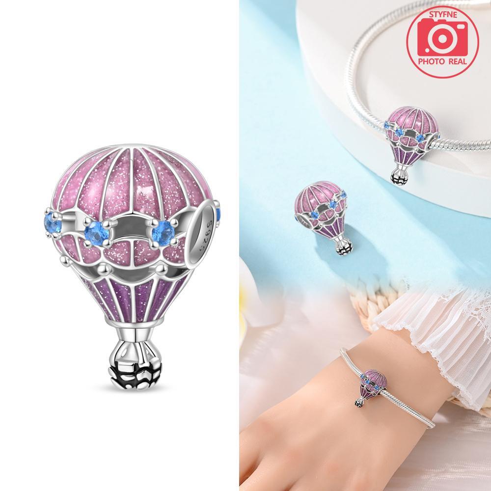 Charm Bead Components Plata Romantic Popular Hot Air Balloon Bead Components Copper Metal Colors Designed For Charm Bead Components Copper Metal