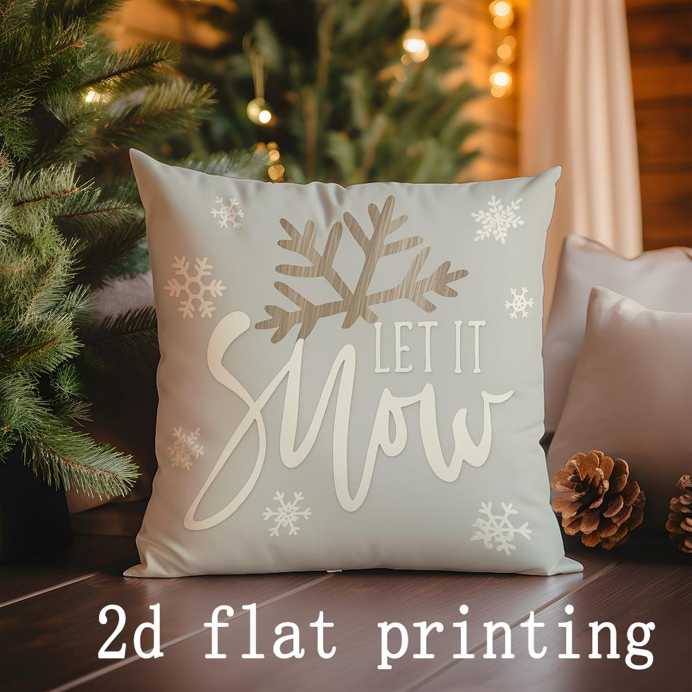 Heimdeko Frohe Weihnachten Dekorative Kissenbezüge Set Muster Kissenbezug Geeignet für Sofa Schlafzimmer Auto Kissenbezug