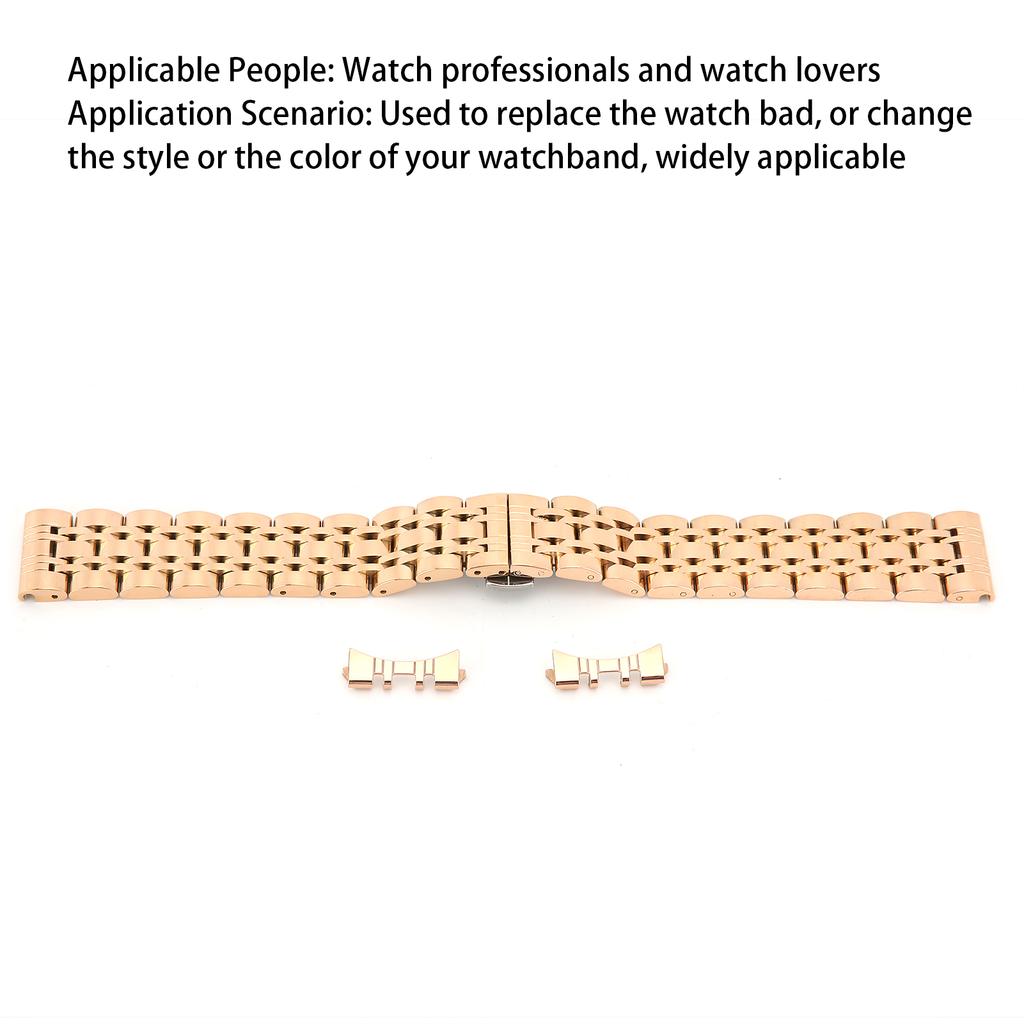Watch Bracelet Stainless Steel Watch Strap Replacement   Length Watch Band   Gold