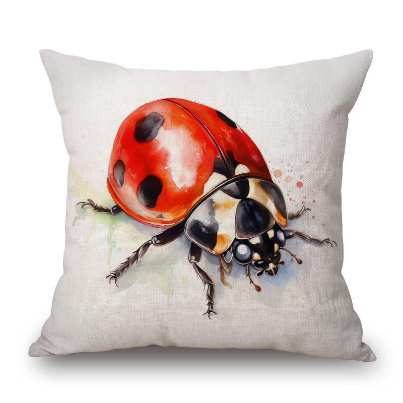 European Birds Red Cardinal Flamingo Toucan Duck Hen Parrots Animals Painting Cushion Cover Pillow Case Bedroom Decoration