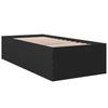 Bed Frame Black 75x190 cm Particleboard