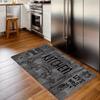 Dark Gray Kitchen Rug, Laundry Room Mat, Made of Plush Material, 1.19 cm Thick, Water-absorbent and Slip-resistant. Suitable for Entryways, Bedrooms,