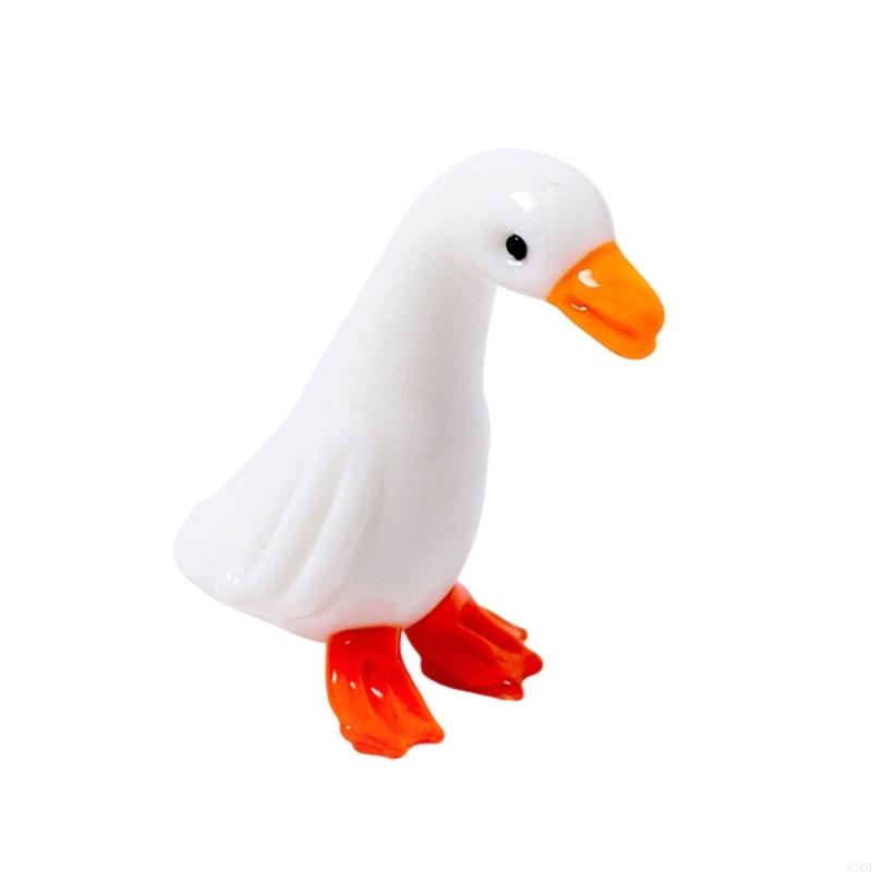 62KD Glass Duck Family Figure Home And Office Desk Accessories Garden Ornament