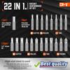 1 Set mit 22-in-1-Ratschenschraubendreher-Set, Präzisions-Multipositions-Ratschenschraubendreher, Schlitz