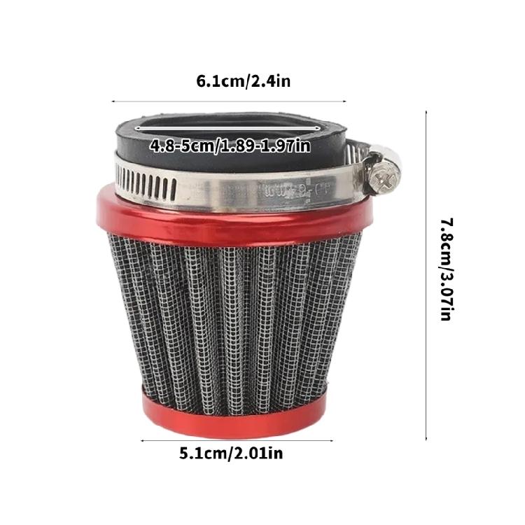 Upgraded Motorcycle Air Flows Filter with Fine Mesh Design Prevents Hot Air Intake From Engine Compartment for 50cc 70cc