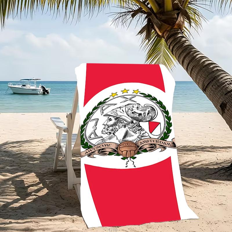 Beach Towel with AFC Ajax Pattern - soft,absorbent,machine washable Lightweight&Modern,swimming,Travel Essentials