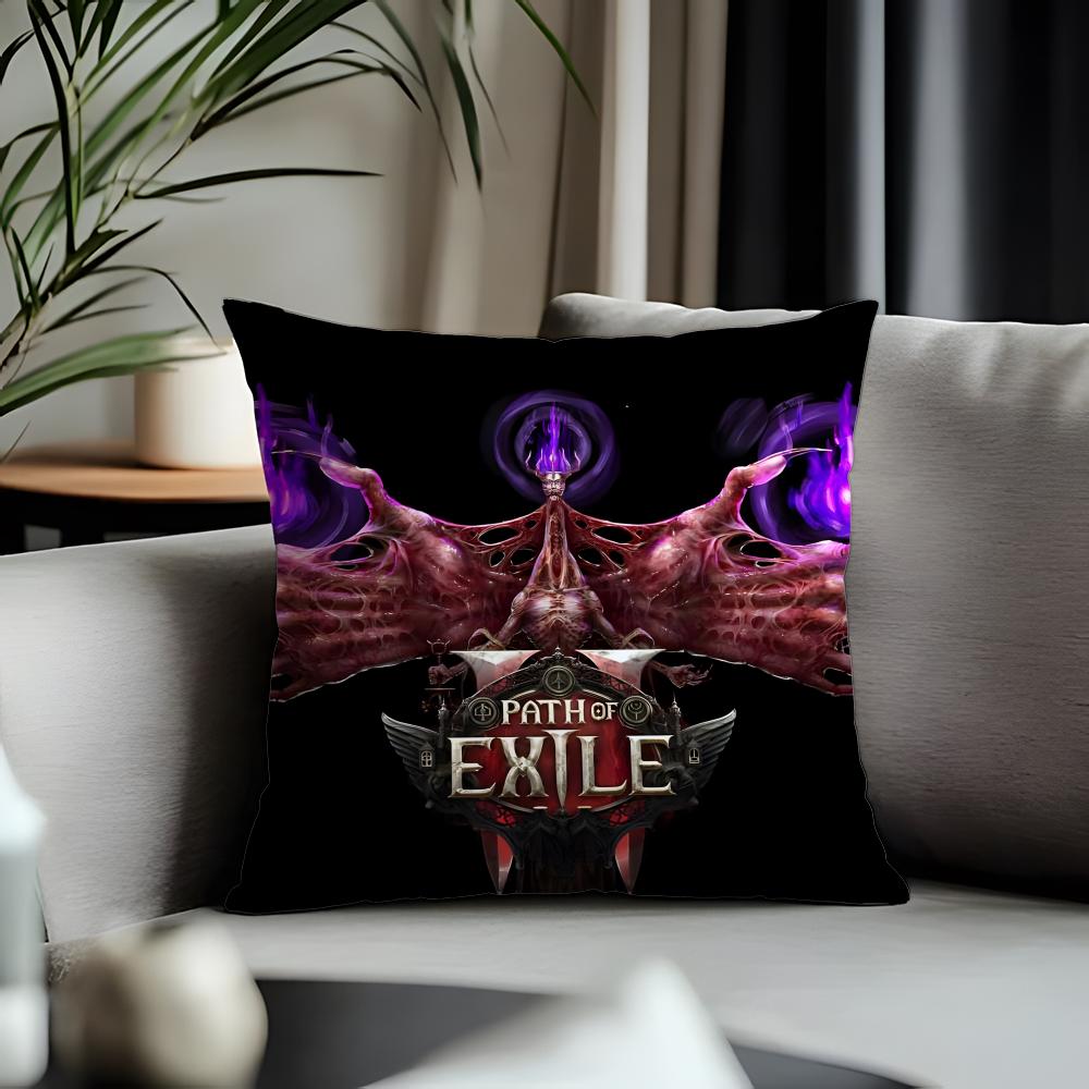 New Ppath of Exileew Cushion Cover Antidustmite Pillowcase Invisible Zipper Silky Short Plush Sofa Cushion Cover