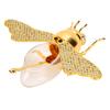 Honey Container with Spoon Decorative Bee Shaped Honey Jar Transparent Glass Pot for Holiday Birthday Party Rhinestone