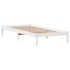 Solid Wood Bed Without Mattress White 90x200 Cm Pine Wood