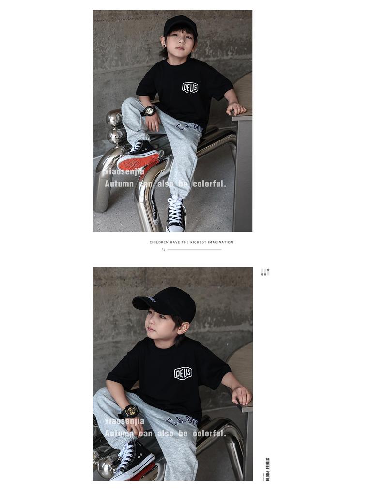 Chłopięcy T-shirt z krótkim rękawem na wiosnę