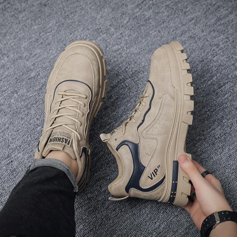 Men Casual Sneakers Fashion High Quality Men Ankle Boots Platform High-top Sports Shoes Comfortable Non-slip Men Boots Big Size