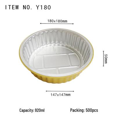 Gold Round Disposable Aluminum Foil Container