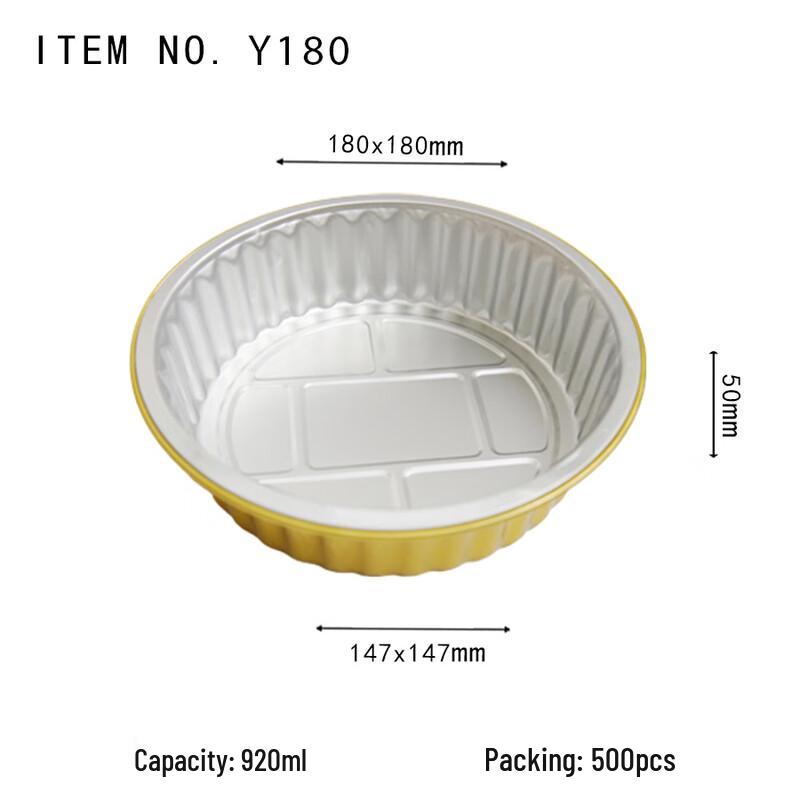 Einweg Runder Aluminiumfolien Lebensmittelbehälter