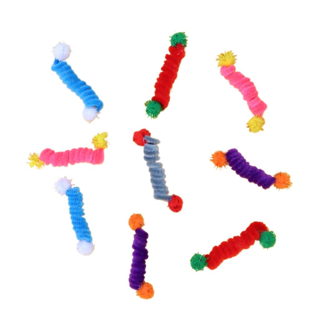 5pcs/10pcs Plush Small Spring Cat Toy Candy Ball Throwing Ball Pet Toy