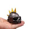 Punk 3D Helmet Keychain Spiked Skull Pendant Car Key Ring Gothic Accessories