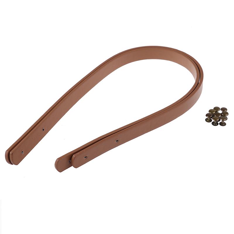 1Pair(2Pcs) Faux Leather Detachable Belt Handle Diy Replacement Handbag Strap