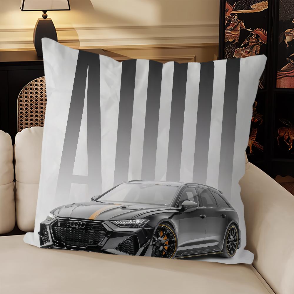 Racing Cars Cushion Cover Living Room Headboard Bedroom Office Cushion Cushion Sofa Nap Time Audis-ES Logo Pillow Case