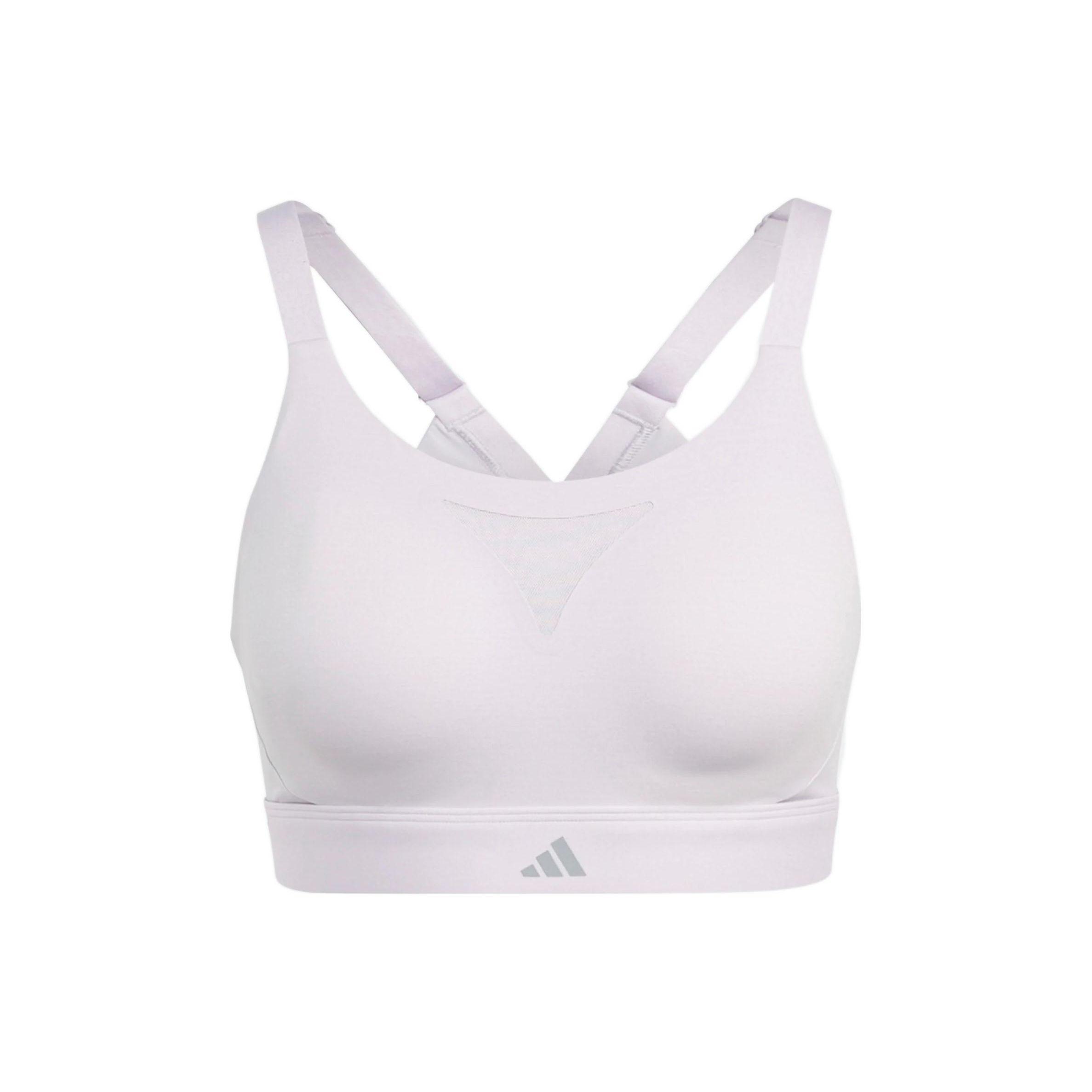 

Adidas Solid Color Back Hollow Cross Shoulder Strap Sports Bra Women Underwear Light-Gray Purple HR9730 80C