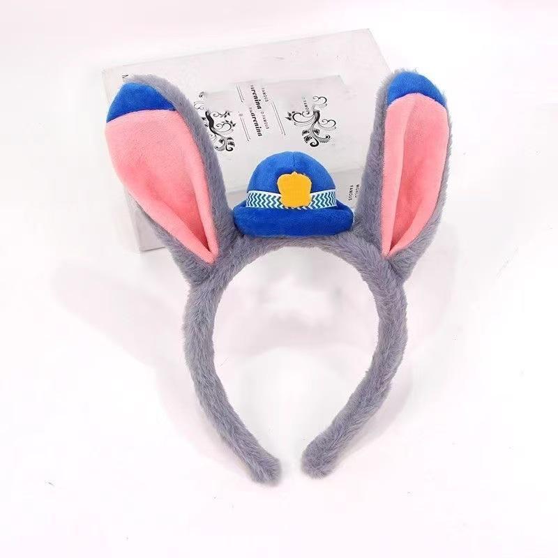

Judy Hopps Rabbit Ears Headband - Cute Cartoon Performance Hair Accessory for Amusement Park and Fun Photos.