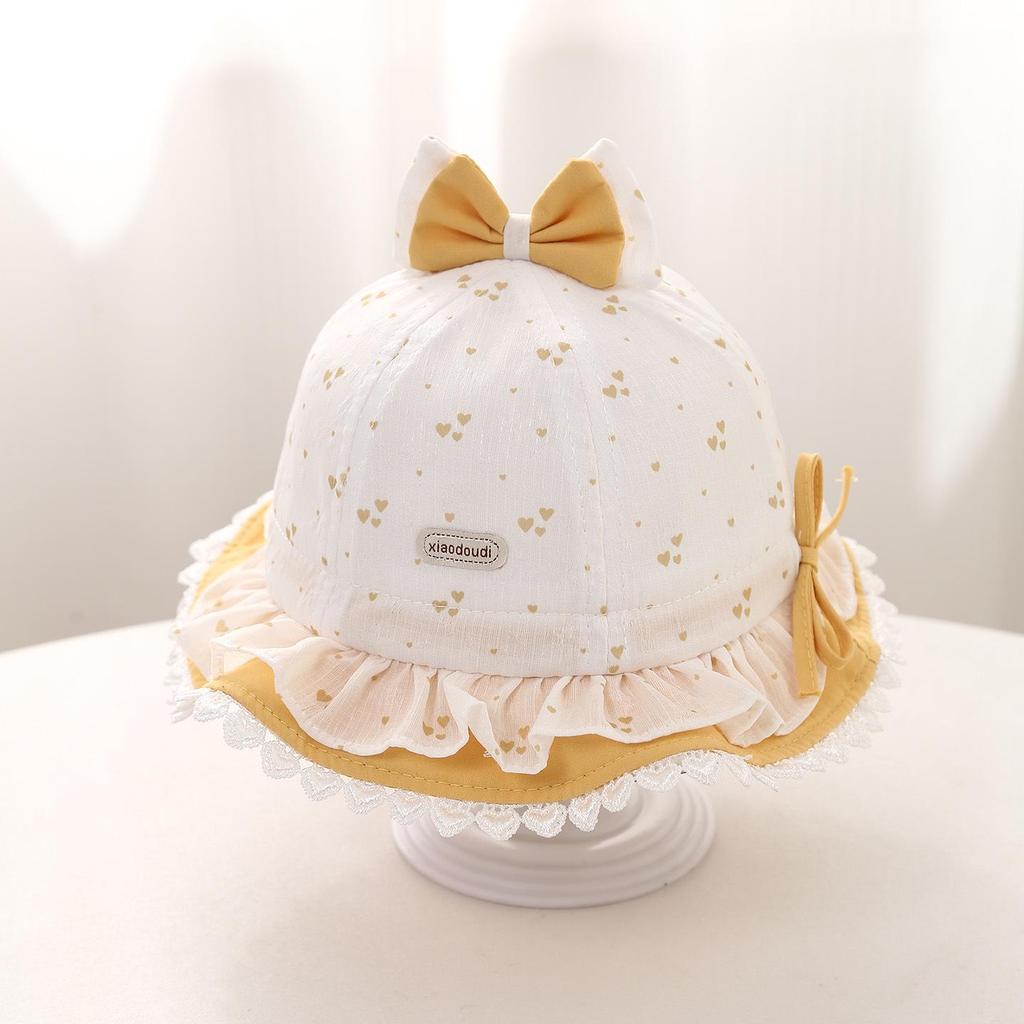 Spring 2026 Baby Girl Lace Bow Sun Hat
