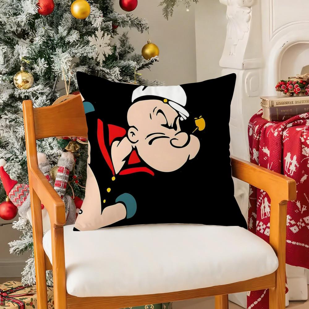 Classic Animation Ppopeye Pillow Case Silky elegant Comfort Sofa Bed Invisible zipper