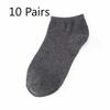 10 Pairs of Men's Spring and Summer Sweat Absorption Shallow Mouth Invisible Socks