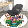 1pc HUNTRAX Anime Christmas Round Carpet  Festive Gift for Office Chair Mat, NonSlip Rug Suitable for Home Decor, Living Room