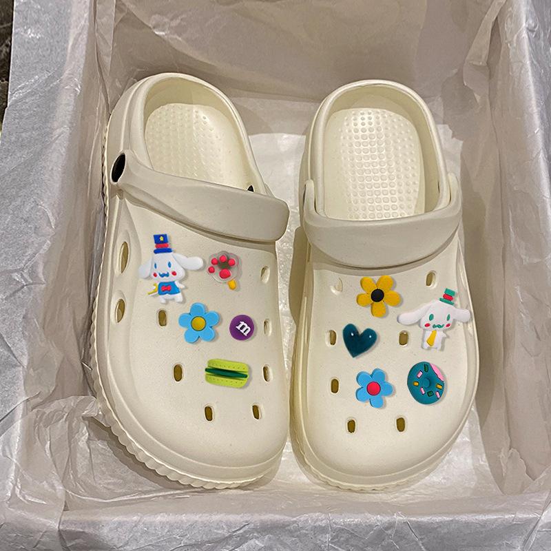 Slippers new summer outer wear thick-soled soft-soled heightening Mori flat-bottomed slippers