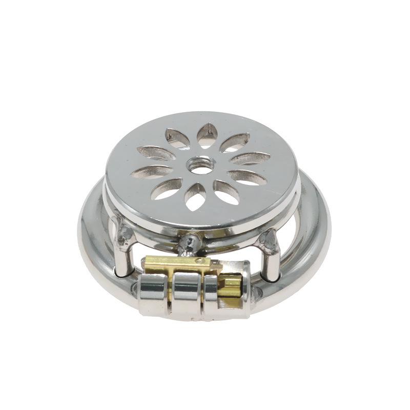 Stainless Steel Flat Chastity Lock CB Chastity Cleaner Men's Wear Fake Mother Device SM Penis Cage Sexy Adult