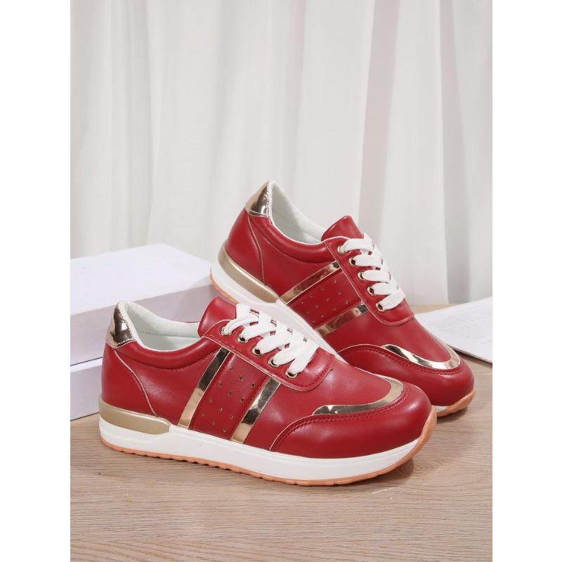 Women's Plus Size Thin-Strap Thick Platform Sneakers Euro-American Fashion Versatile Casual New Autumn Winter