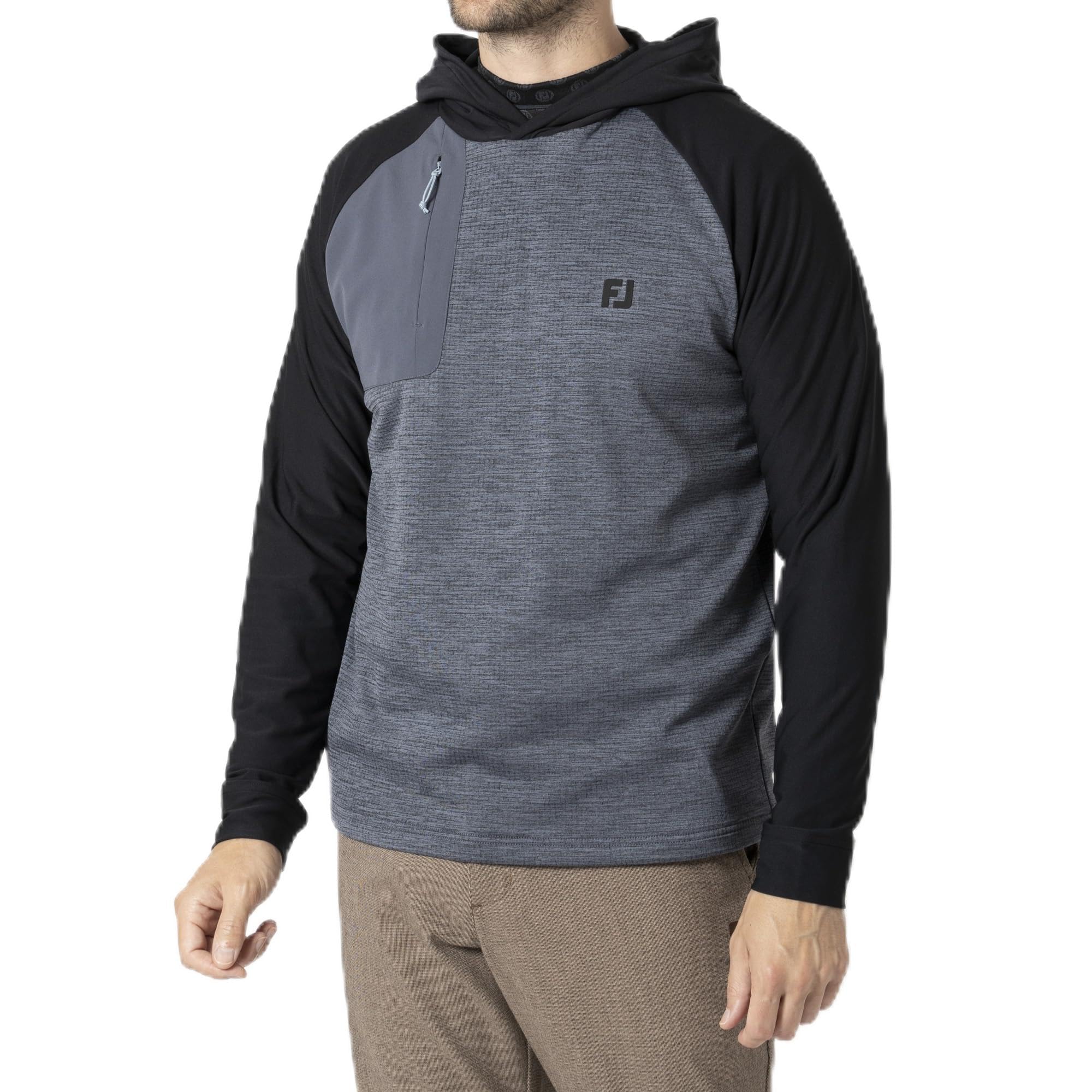 

FootJoy Lightweight Stretch Long Sleeve Pullover Hoodie, Black, Men s, Size Small, FJ-F24-M13, 32131-S