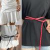 Gothic Long Double-layer Belt PU Leather Y2K Belt Trend Rivet Belt  Skirts Waistband