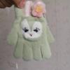 Imitace norka Nový králík Plyšový pětibodový pletený roztomilý studentský plus sametově zesílené podzimní a zimní teplé dětské rukavice