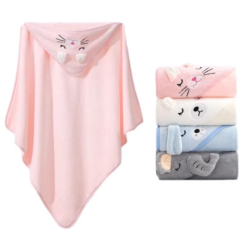 Asciugamani da Bagno per Bambini con Animali dei Cartoni Animati Morbido Asciugamano con Cappuccio per Neonato Coperta Avvolgente Calda per Bambini Piccoli per Maschi e Femmine