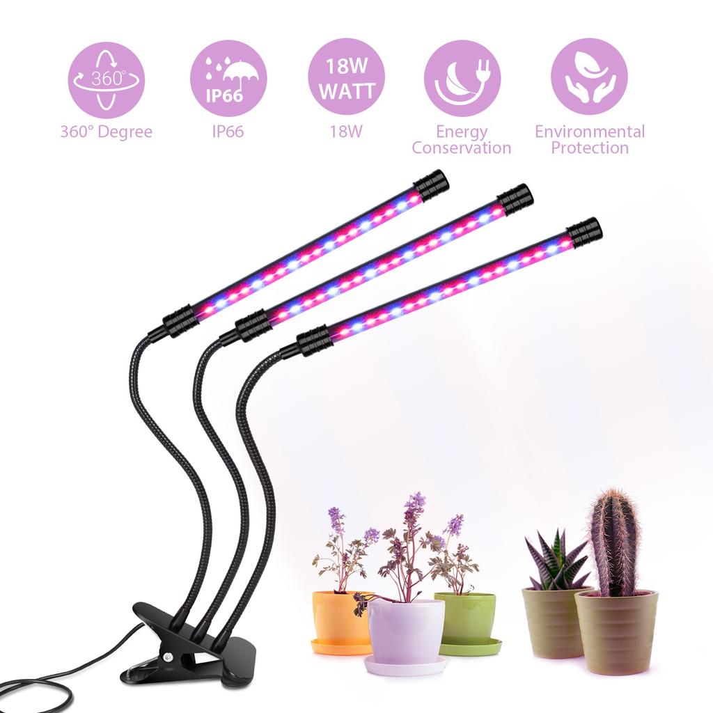 LED pěstební světlo USB PhytoLamp Full Spectrum 5V Phyto lampa 4 hlavy rostlinné světlo pro domácí rostliny, květiny, semena, vnitřní pěstební box