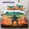 Attack On Titan2 Pattern Bedding Quilt Set  Home Decoration  Gift (1 * Duvet Cover + 2 * Pillowcase  Without Core)