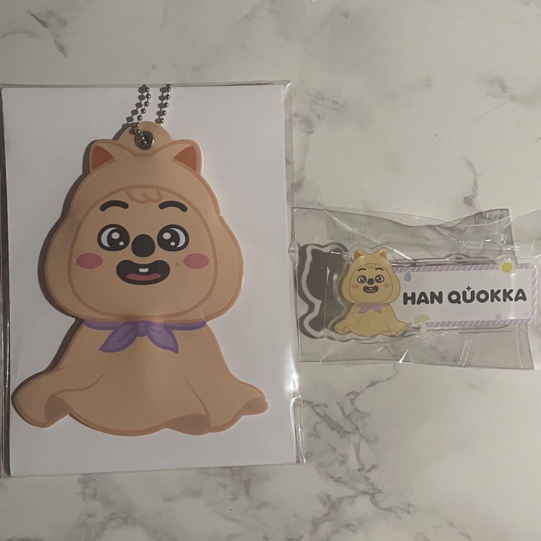 

[USED] StrayKids Name Badge Mini Fan Keychain Han Quokka
