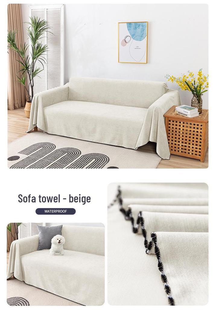 Japanese Style Waterproof Solid Color Sofa Cover - Full Protector Cushion
